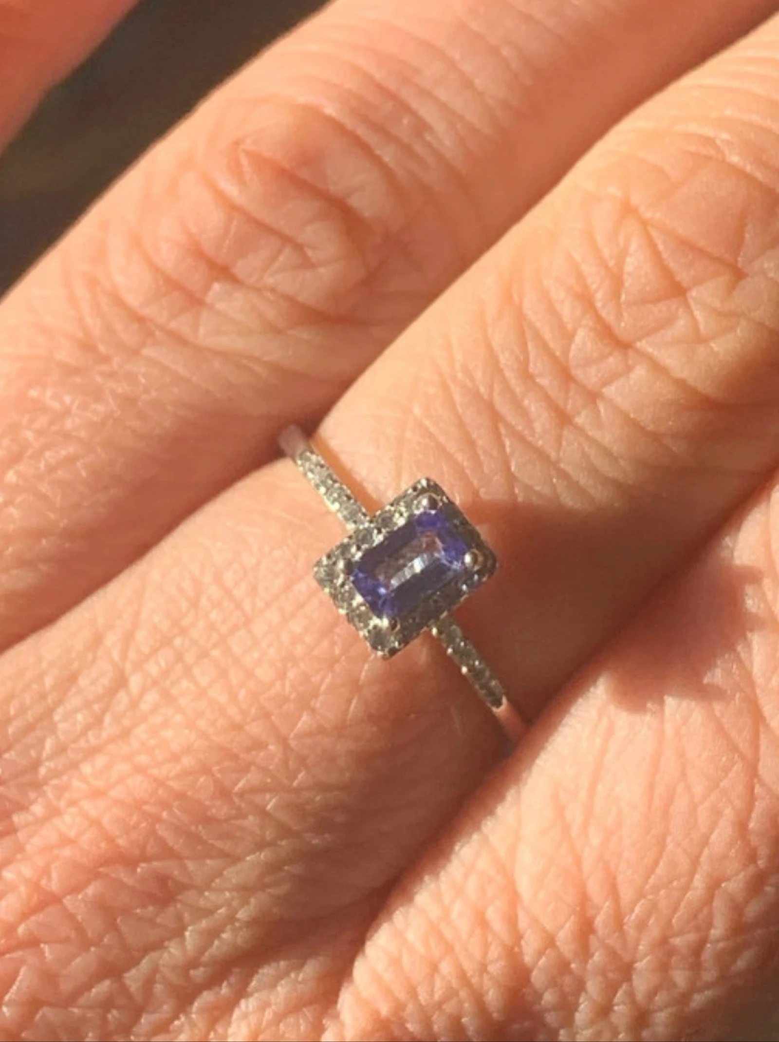 Anneau en argent avec tanzanite naturelle – photo 7